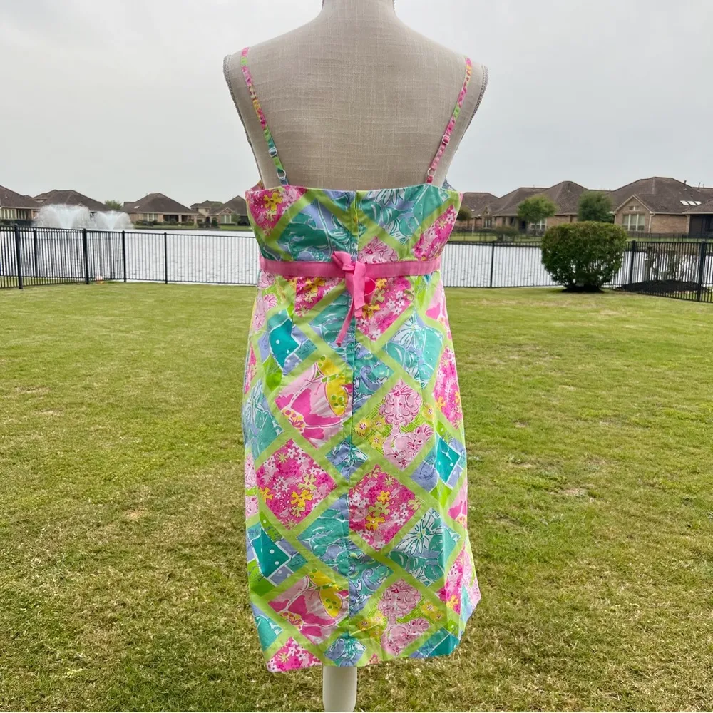 Vintage Lilly Pulitzer Spaghetti Strap Multicolor Dress - Image 7
