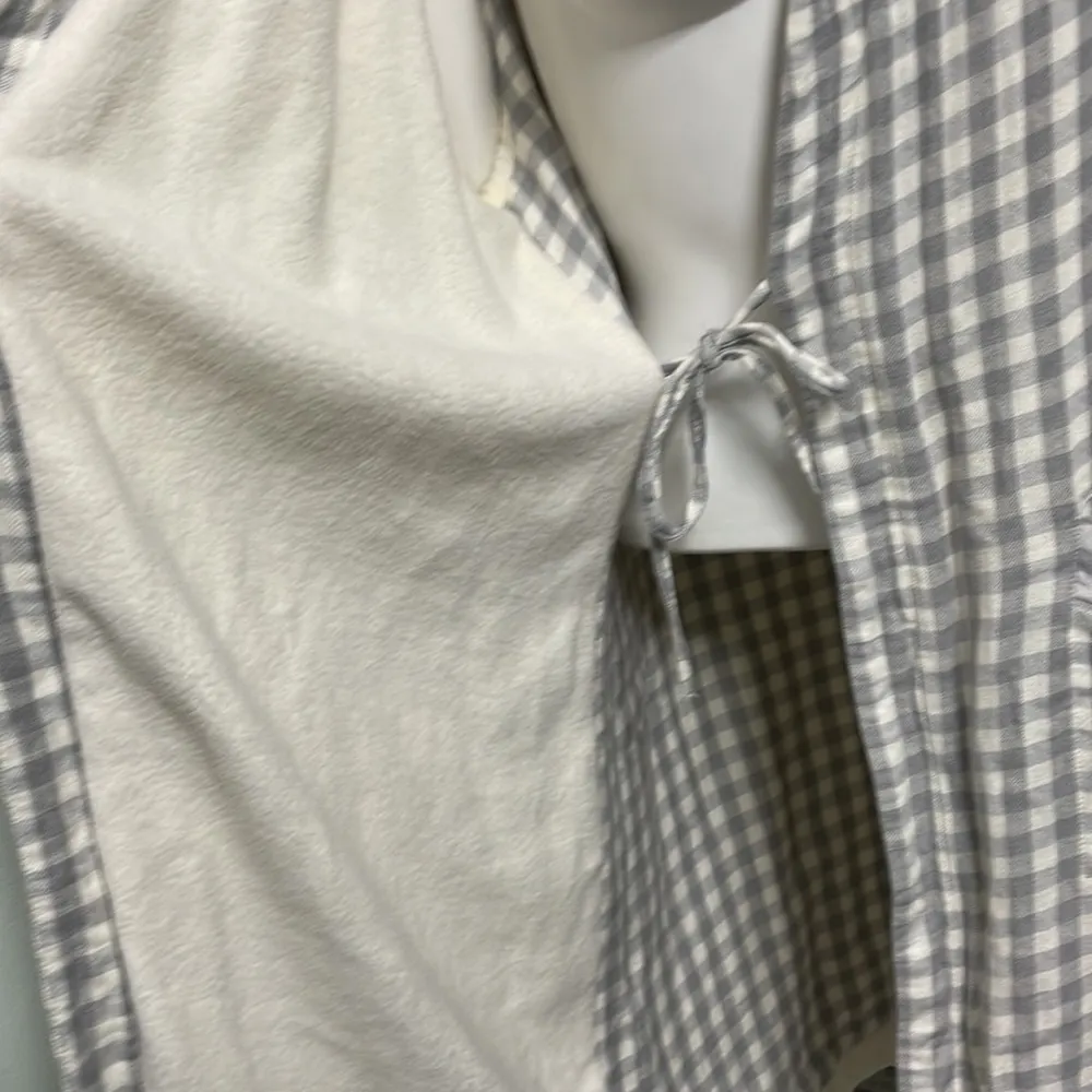 ANTHROPOLOGIE Saturday Sunday Robe Gray Checkered Pattern - Image 10