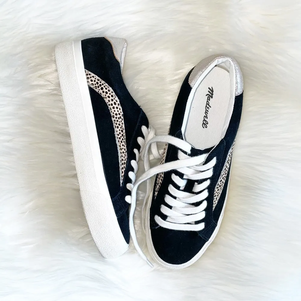 NEW Madewell Sidewalk Genuine Calf Hair Trim Sneaker - Image 6