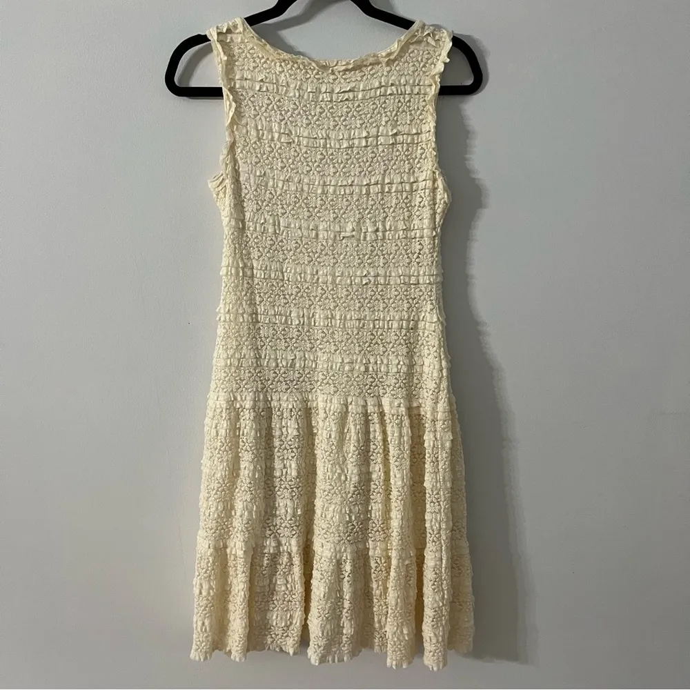 Max Studio Stretch Lace Ivory Tank Dress Size Medium - Image 7