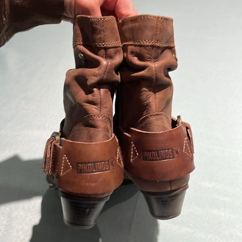 Pikolinos Brujas Bootie Kaki/Choco Ladies Boots Size 6.5/7 - Image 9