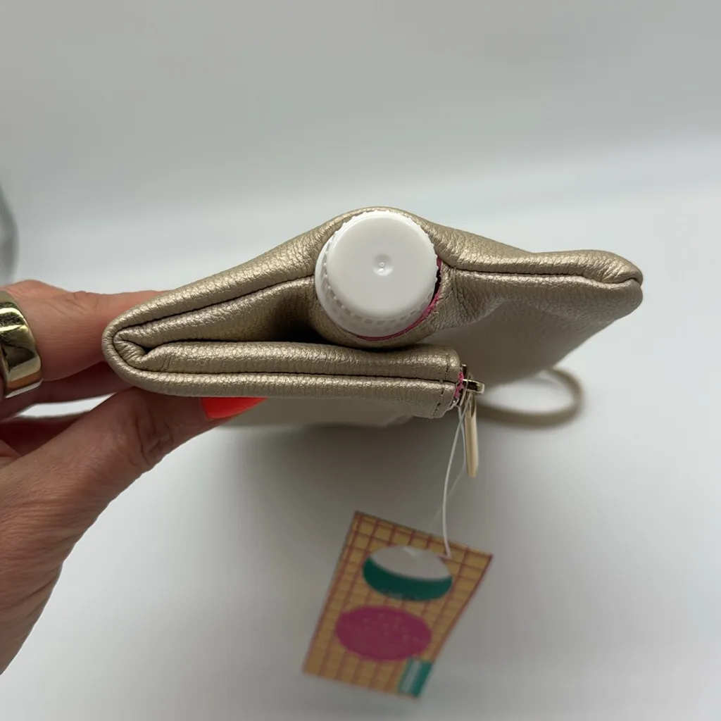 Hip Flask Gold & Pink Clutch Bag Holds 750 ml of Wine or Whatever! - Image 2