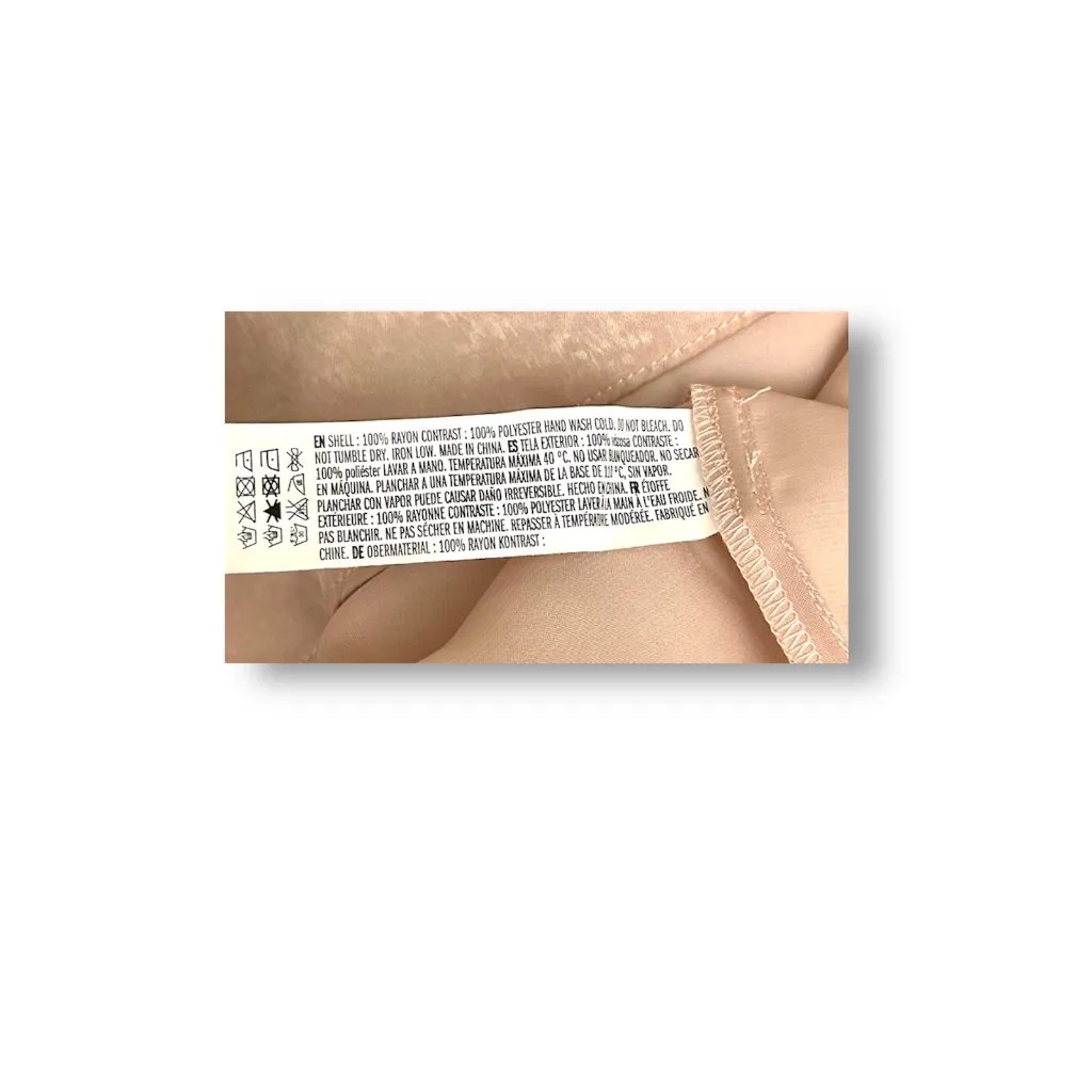 Anthropologie Grey Lab S Pink Satin Semi - Image 9