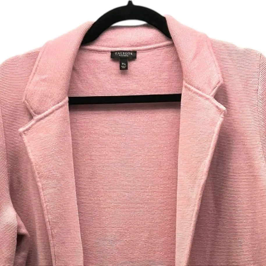 Talbots Merino Wool Blazer Cardigan Pink 1XP - Image 3