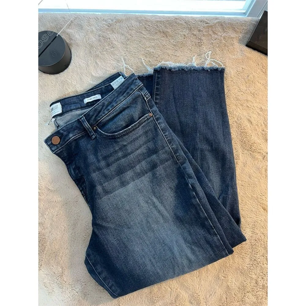 William Rast Women's Blue Skinny Ankle Jeans Size 32 Plus Frayed Hem - Image 10