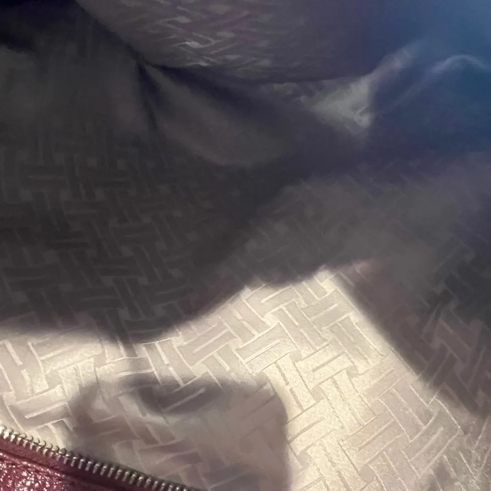 Cole Haan Wine Pebbled Leather Shoulder Tote Bag - Image 6