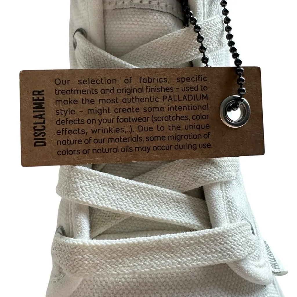 Palladium Women’s Pampa Hi Star White Sneaker Boots Size 7 NIB - Image 9