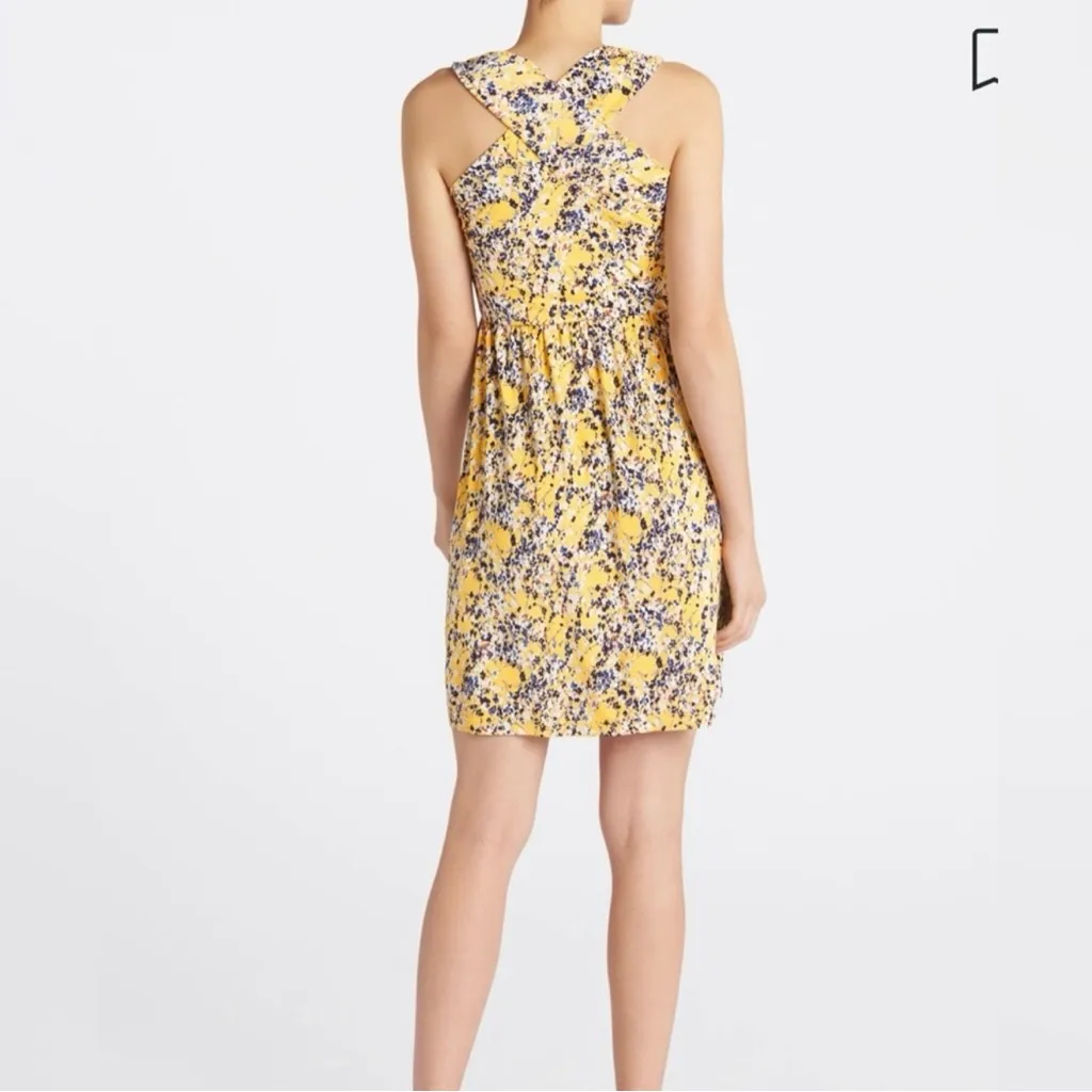 Kaileigh Yellow Floral Tasha Knit Mini Dress - Size: Large - Image 10