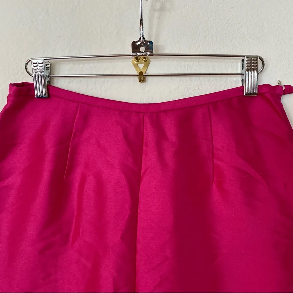 Sandra King Magenta 100% Silk Women's Pants size 6 - Image 4