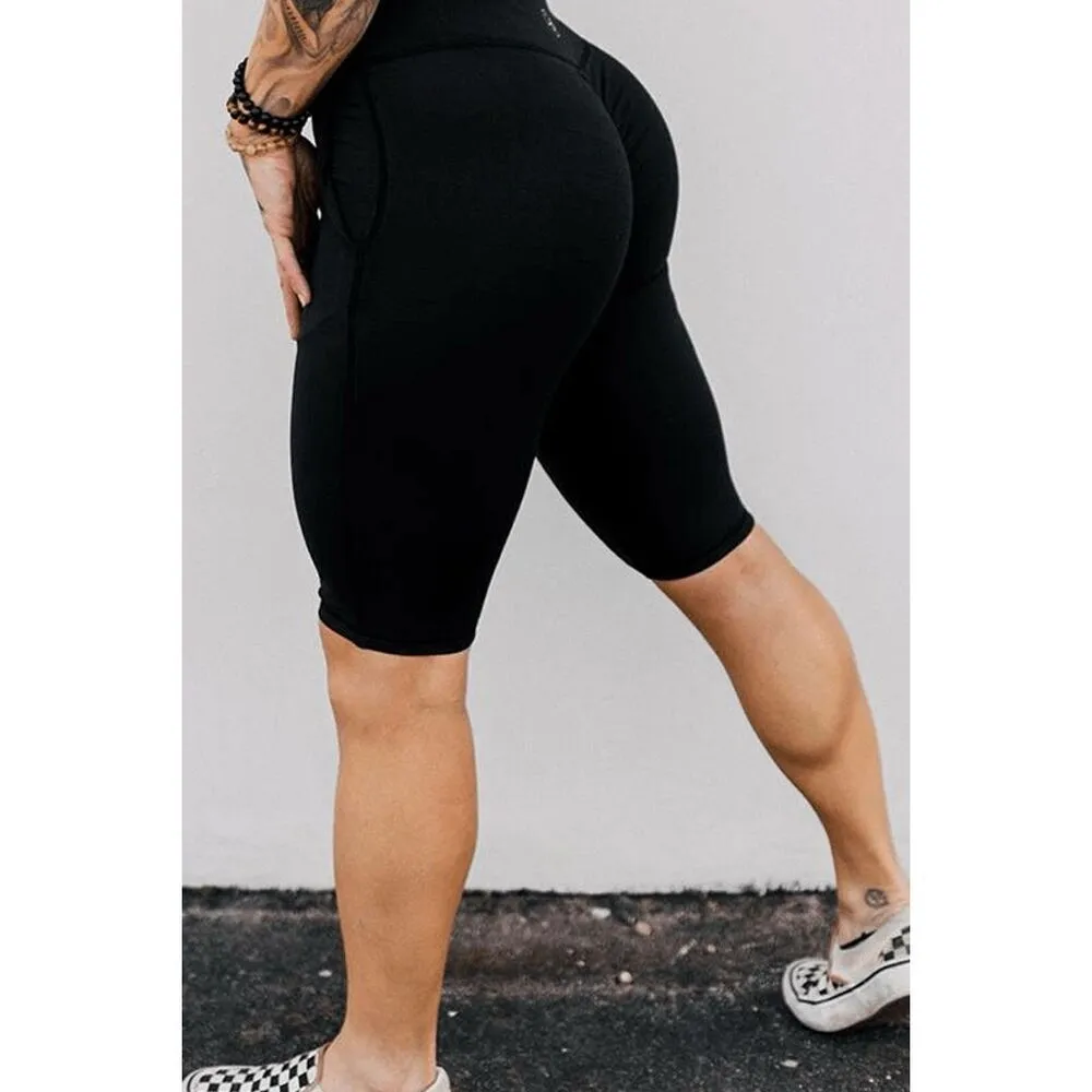 Celestial Bodiez NWT Power Bike Shorts in 'Lunar Black’ Size Small Black - Image 2