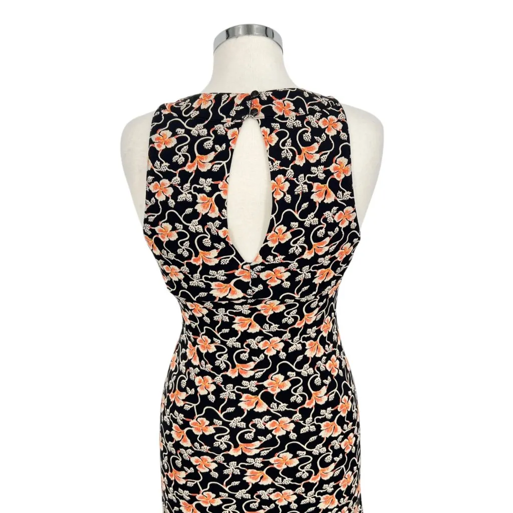 Free People Floral Print Sweetheart Sleeveless Jersey Dress Black Size Medium - Image 7