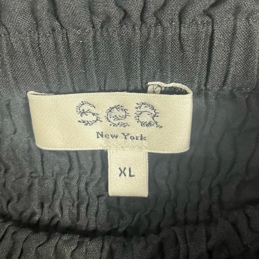 Sea New York Willa Skirt 100% Cotton XL Black - Image 6