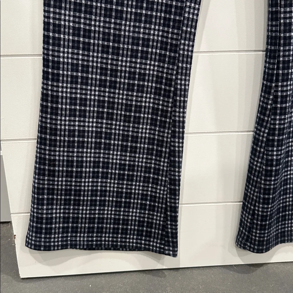 Navy and White Plaid Pants - Image 2