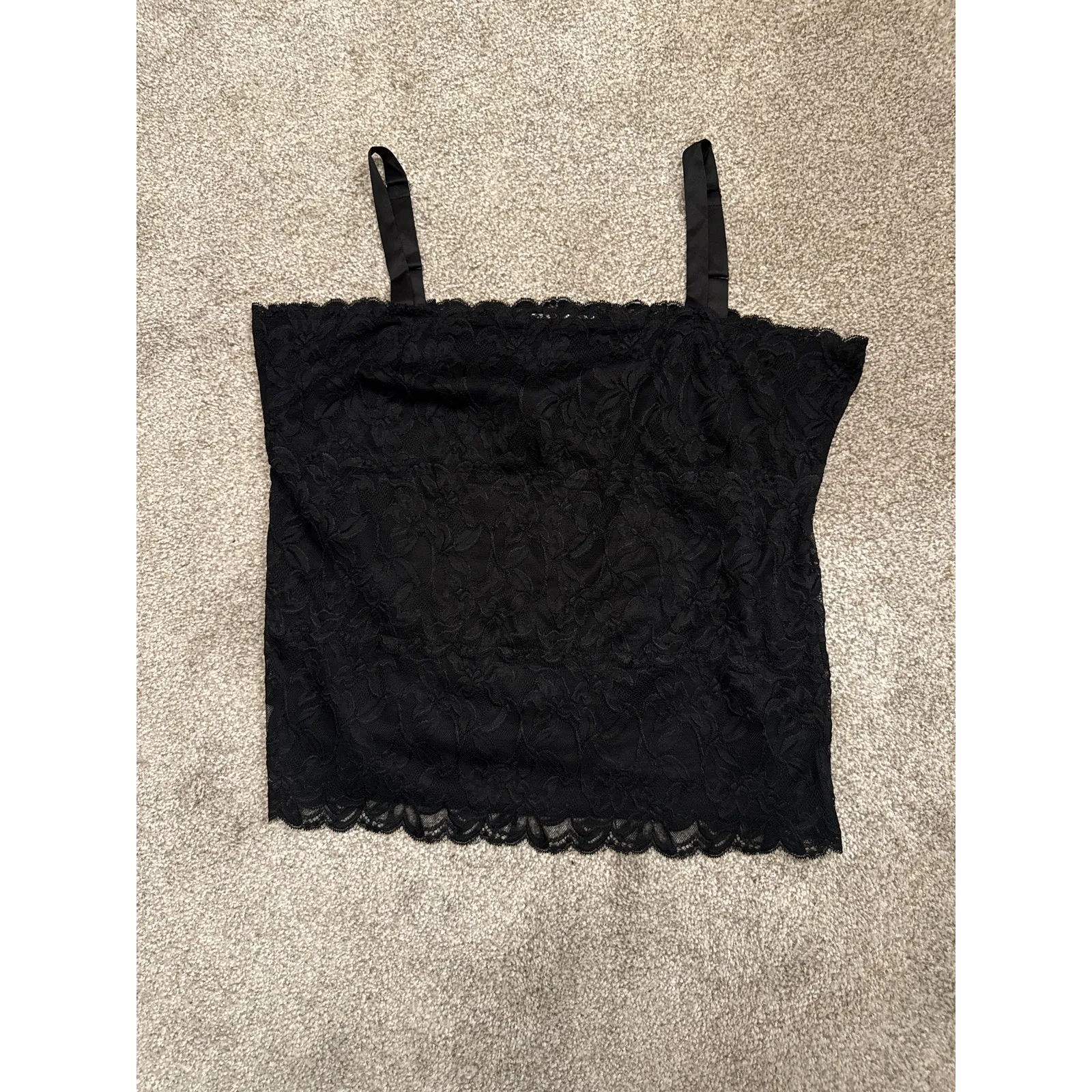 Coldwater Creek Sleeveless Blouse Bundle(2)Purple V-neck Lace&Black Camisole, XL - Image 6