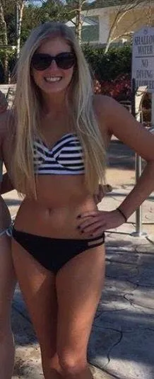 Black And White Bikini Top Size M - Image 2