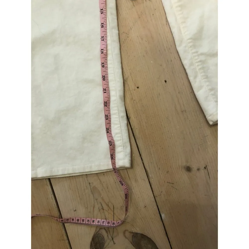 Talbots NWOT Women's Simply Flattering 5 Pocket White Corduroy Pants Size 14 - Image 5