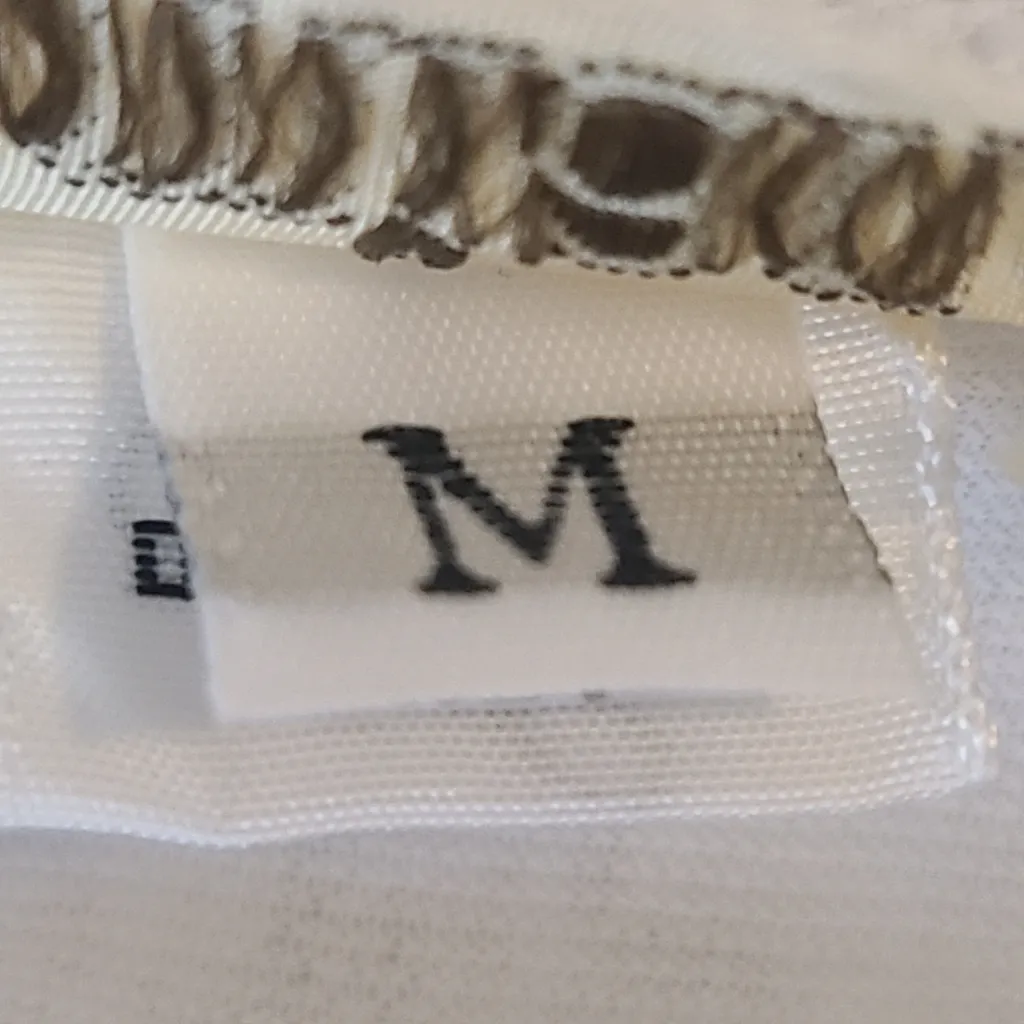 Vintage Damianou 80s Cream Lace Ribbon &‎ Sequined Flapper Blouson Dress M Black Size M - Image 7