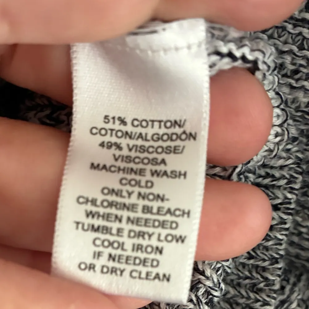 💥LOFT Grey Boxy Crew-neck Pullover Top L - Image 9