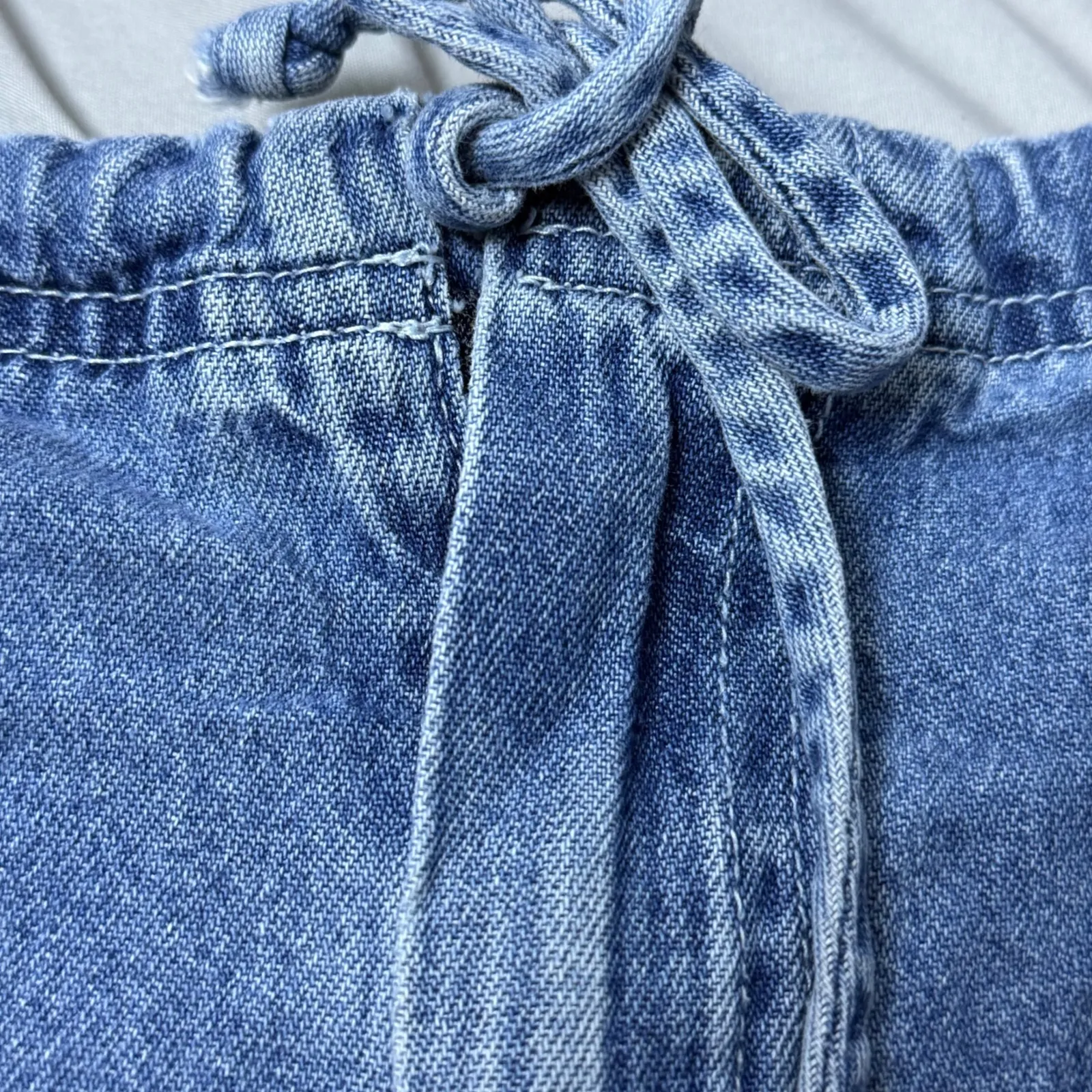 Vintage Women's Hang Ten Denim Loose Fitting Shorts Cargo Pocket Size M USA - Image 6