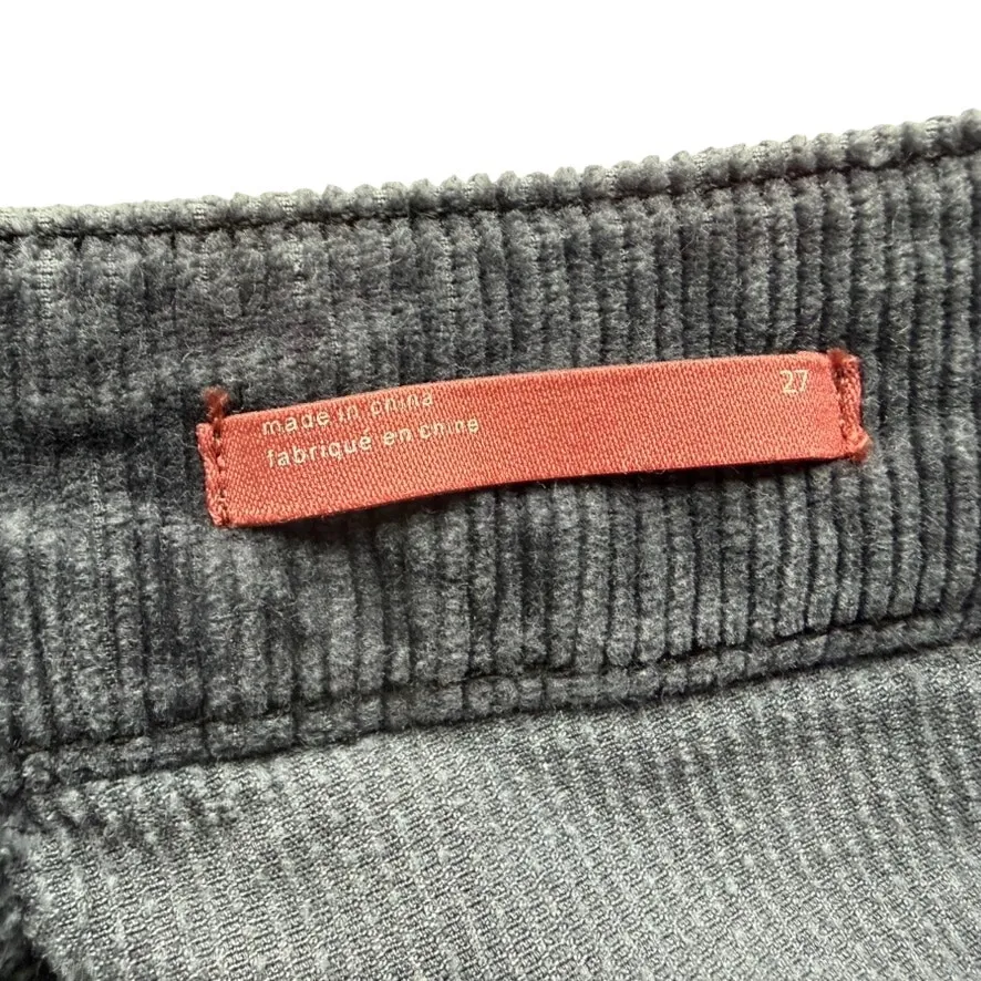 Pilcro Anthropologie Size 27 Dark Grey Flare Corduroy Pants Boho - Image 6