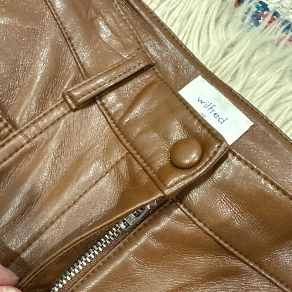 Aritzia Wilfred Rebel Vegan Leather Pants size 00 - Image 3