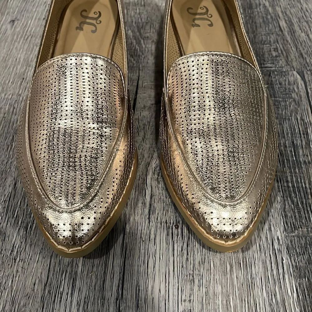 DSW Journee Collection JG Rose Gold Loafers flats bright shine - sz 6 - Image 2