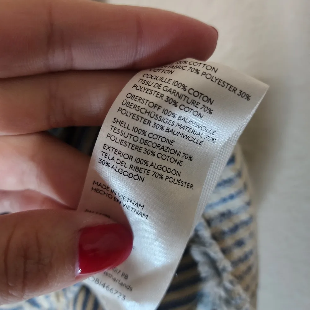 Anthropologie BUTTONDOWN STRIPE DENIM PEPLUM CORSET by PILCRO size S - Image 4