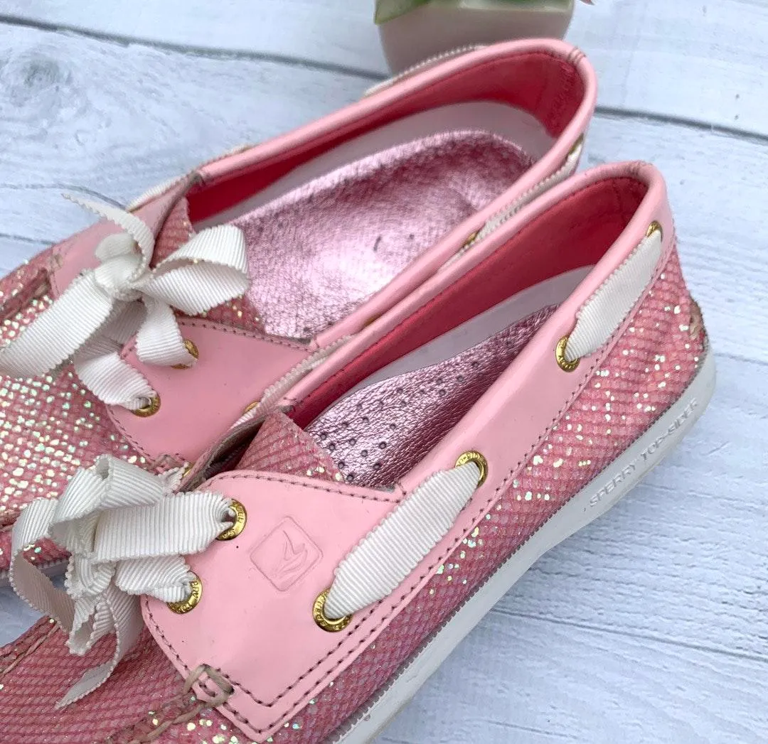 Sperry Top Sider Pink Sequin A/O Rose Gold 9 - Image 7
