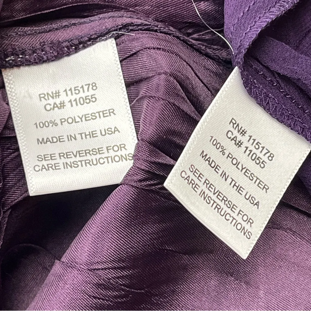 Komarov Ombré Tiered Hem‎ Cocktail Dress & Chiffon Jacket Purple Womens XL NEW - Image 5