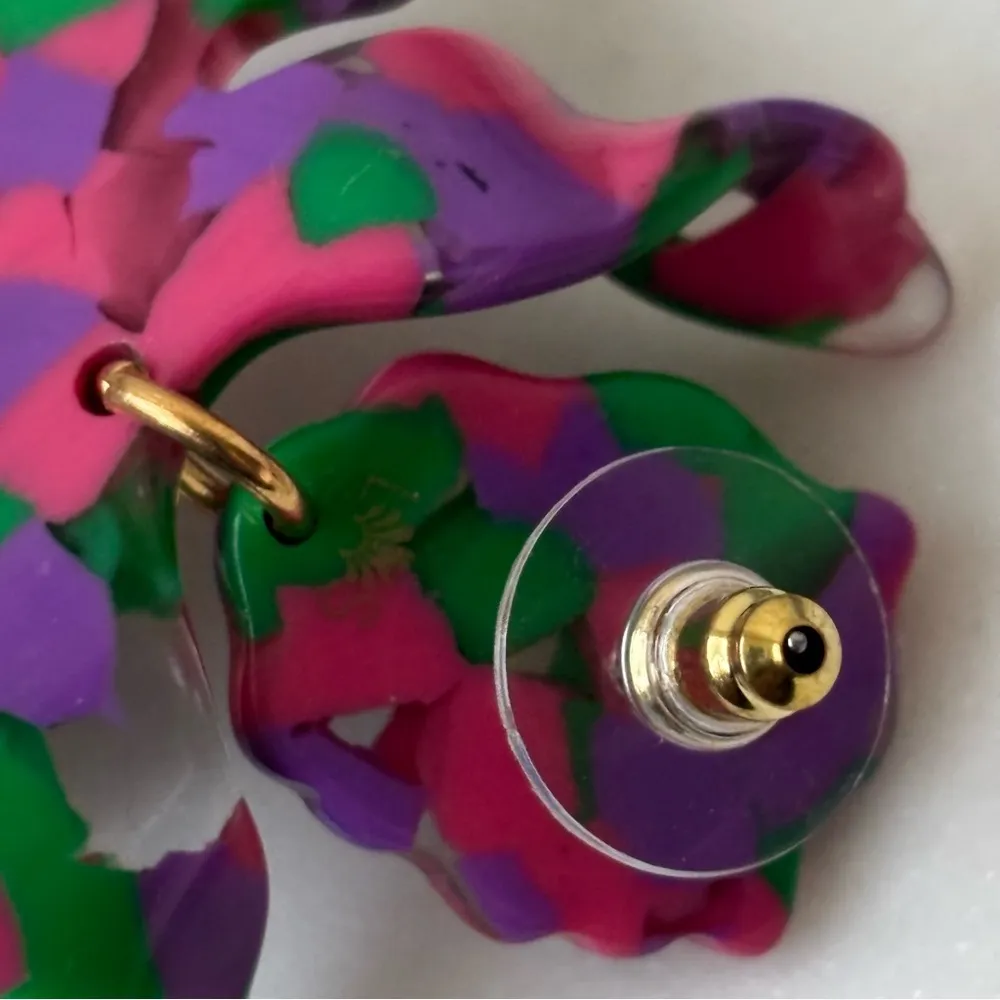 NWOT Lele Sadoughi small crystal lily Floral Earrings - Image 5