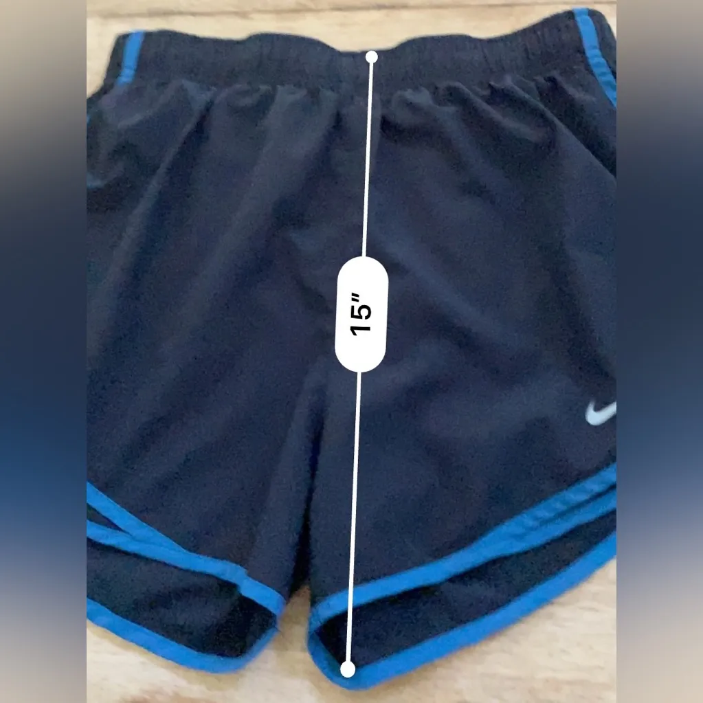 Nike Tempo Dri‎ Fit Women’s Sz M Black/Cobalt Blue Athletic Shorts - Image 7