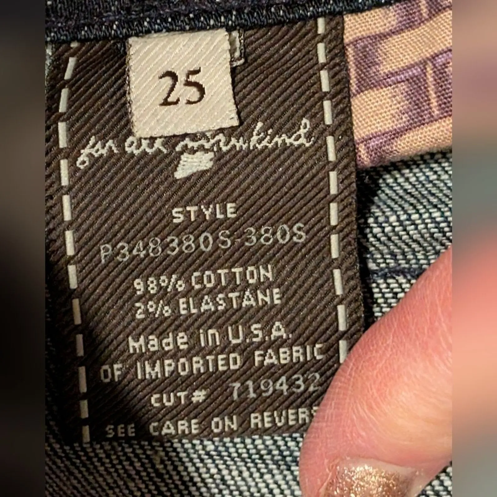 👖 7 For All Mankind 25 Jeans Crop Dojo Dark Cropped Designer Dark Faded Denim - Image 4