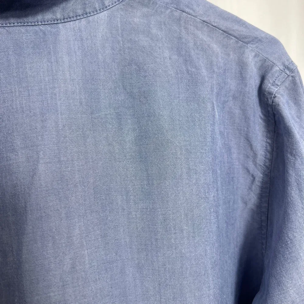 Pendleton Women's  Blue Long Sleeve Button Up Shirt Size‎ L Tall Stained - Image 5