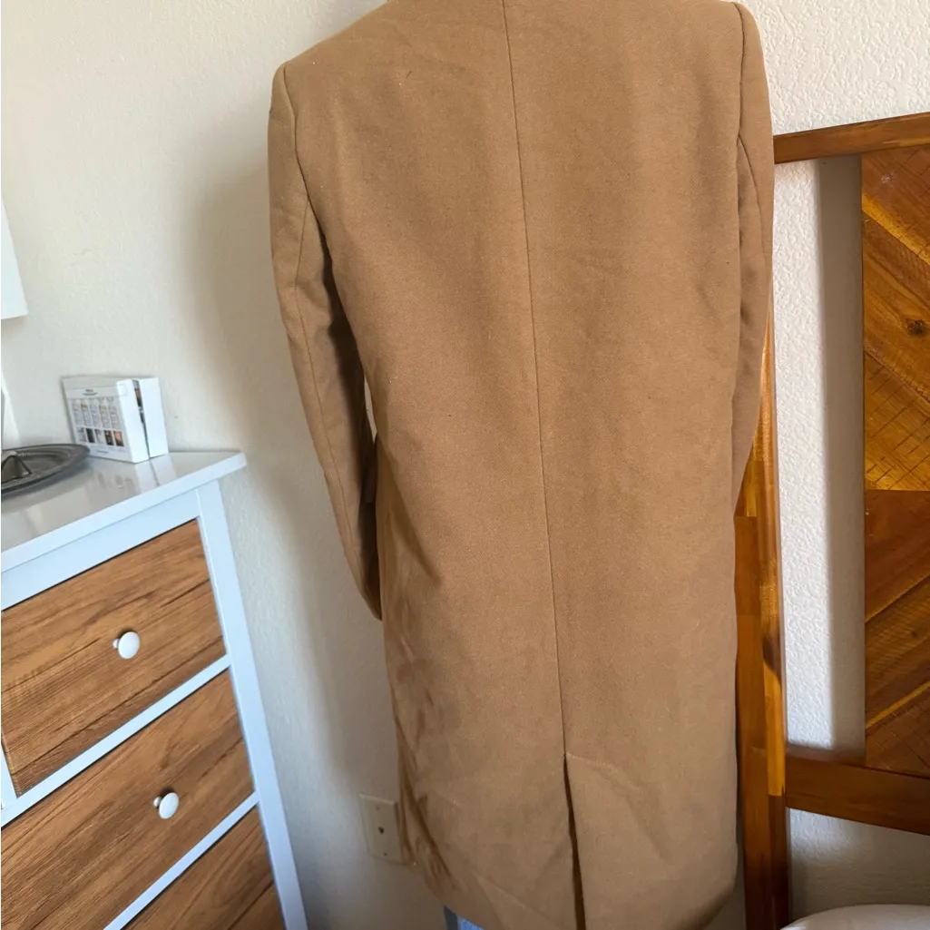 Zara Basic Camel Coat - Image 5