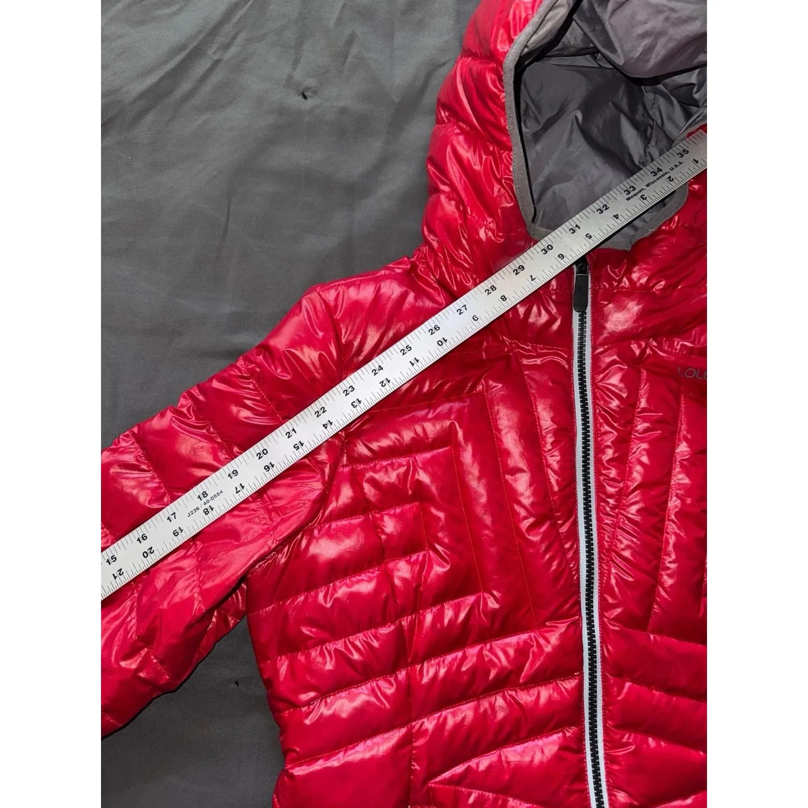 Lole Lolë Women's Down puffer Jacket Durable Water Repellent Red Size Medium - Image 11