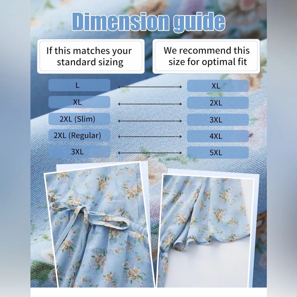 NEW Plus Size Wrap Floral Maxi Dress Short Sleeves Casual Maxi Dresses 3X Blue - Image 7