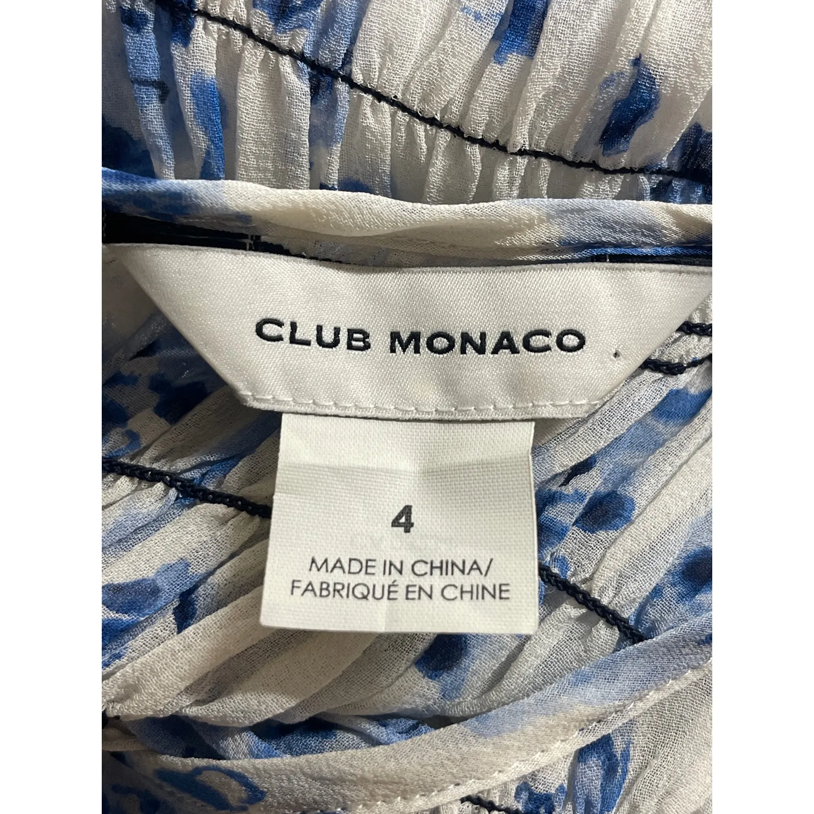 Club Monaco 100% Silk Feleenie Floral Smocked Sleeveless Midi A-Line Dress Sz 4 - Image 6