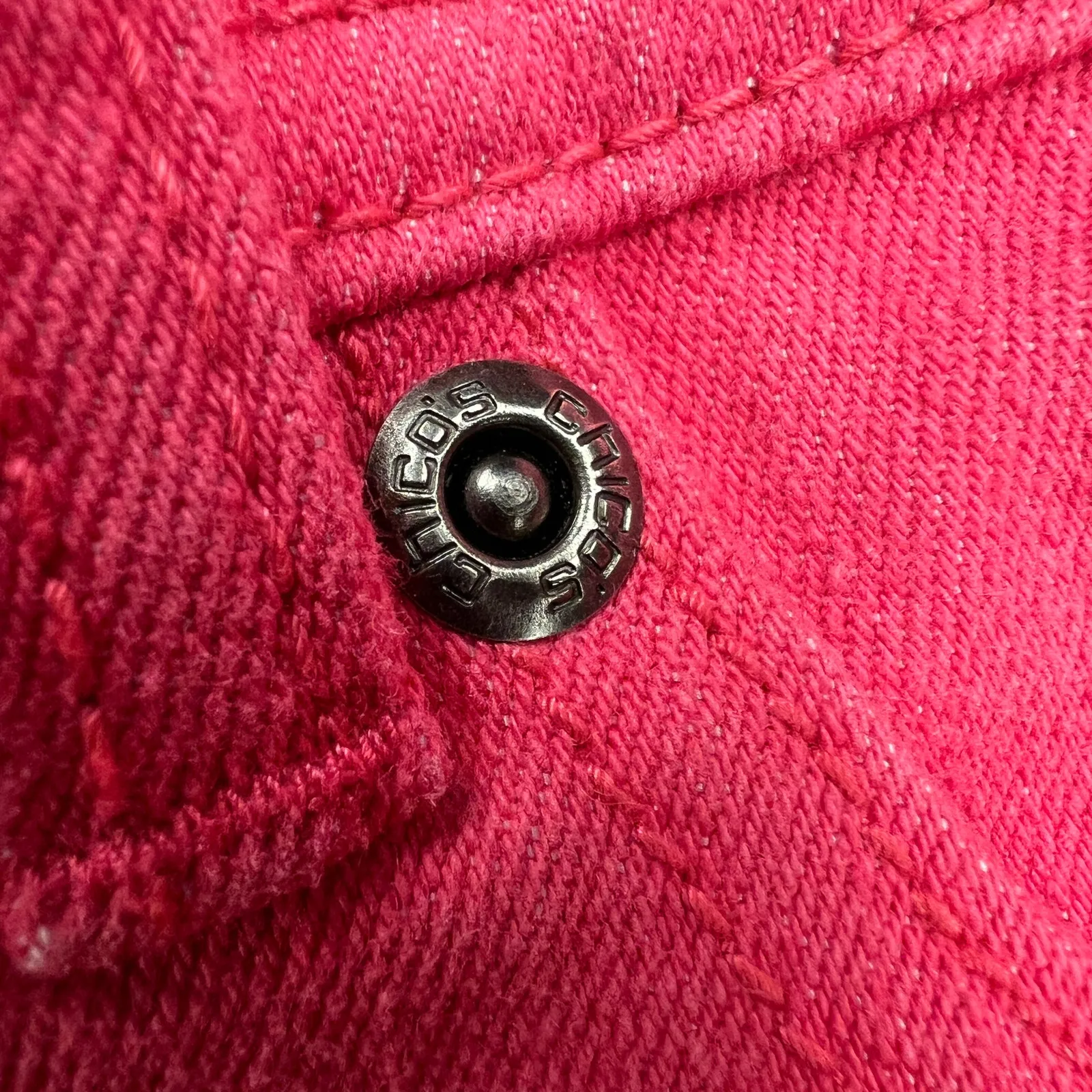 Chico's Pink Stretch Ankle Jean Mid Rise Stretch Denim Size 12 (Chico's 2) - Image 6