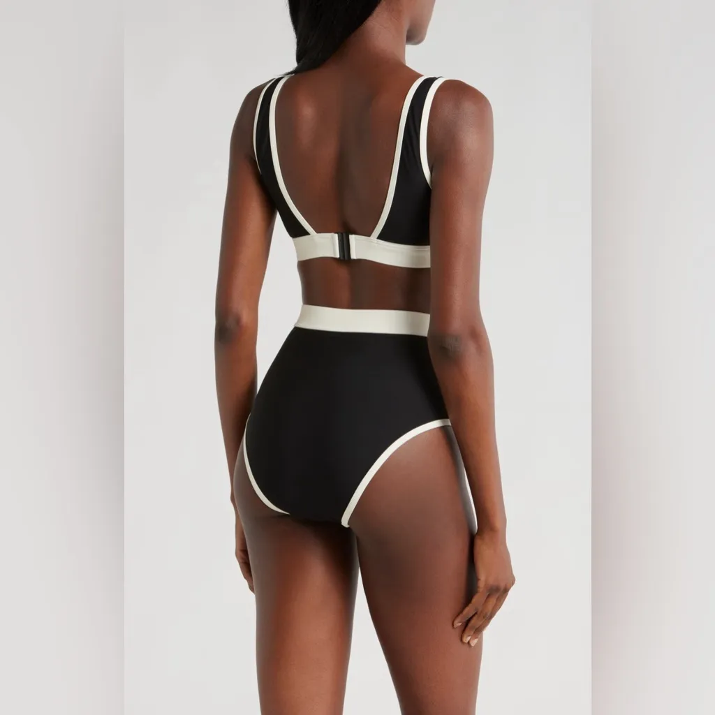 Bondi Born Jayde High Waist Bikini Bottom, Size Large , $165 Black - Image 7