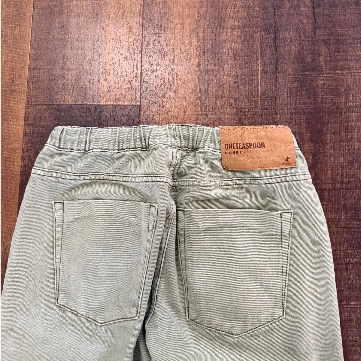 One Teaspoon Shabbies Sage Green Drawstring Utility Pants Size XS - Image 3