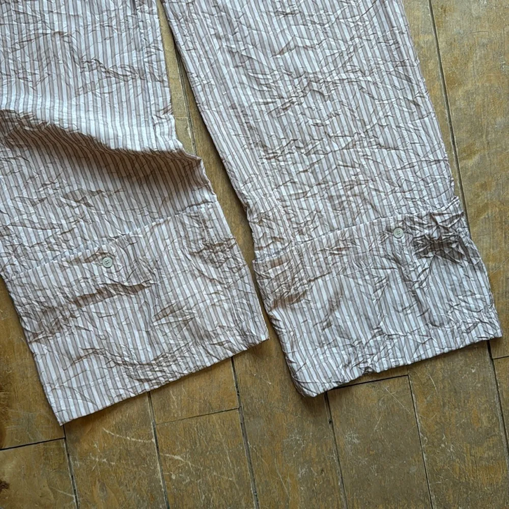 Zara Striped Tan Pants Small - Image 5