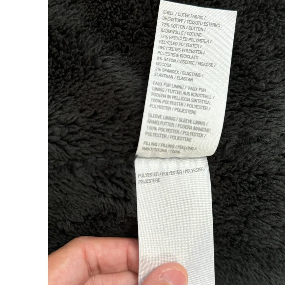 Isaac Mizrahi Live! Black Denim Jacket W/ Faux Shearling Lining Black Medium - Image 14