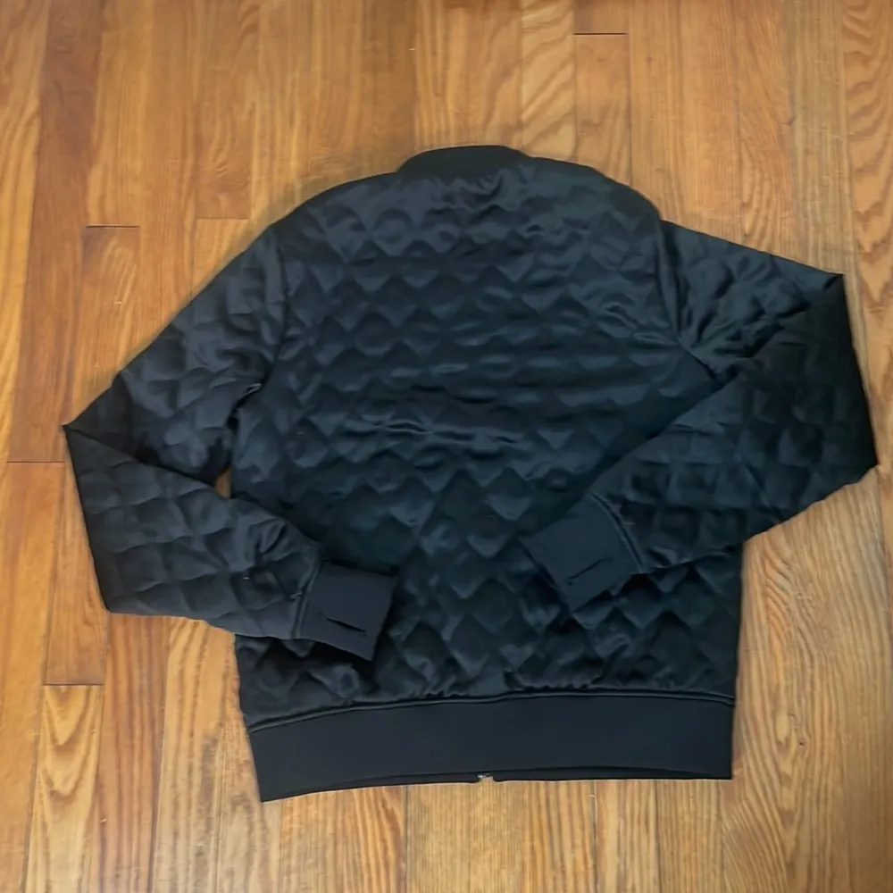 Blanc Noir Reversible‎ Bomber Jacket Quilted Women's Small Black - Image 8