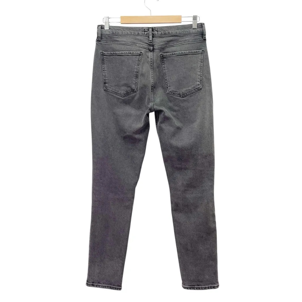AGOLDE Nico High Rise Cropped Slim Jeans Gray Ceremony Wash Button Fly Size 29 - Image 3