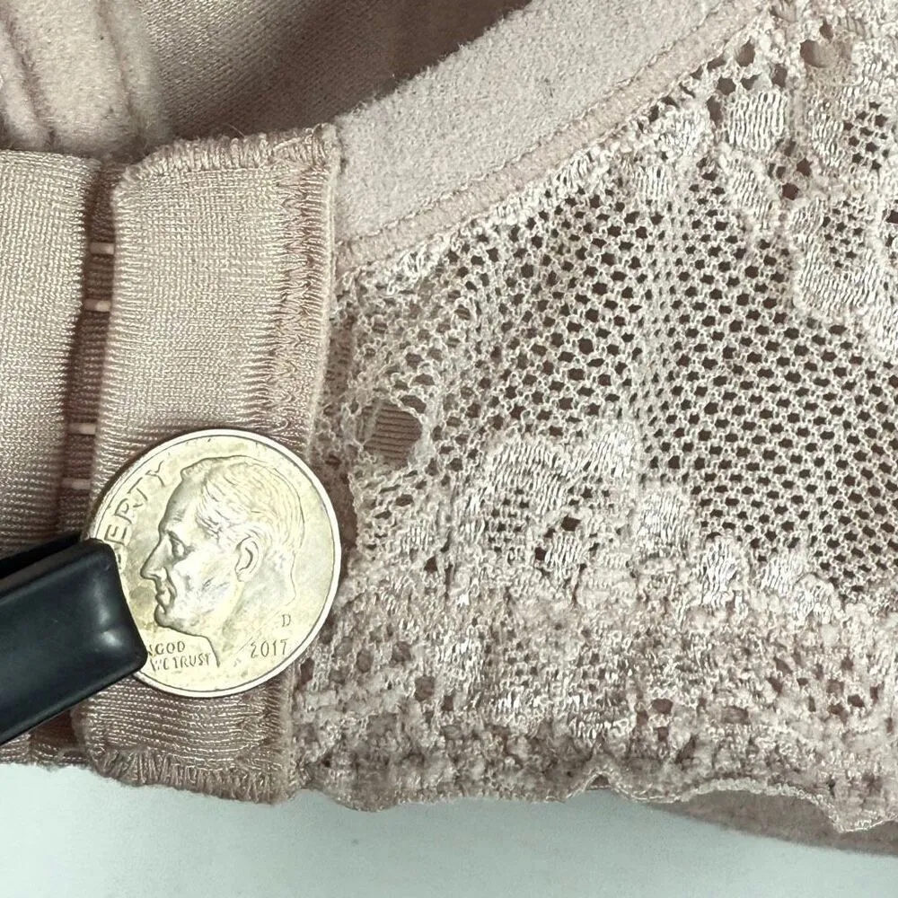 C 18 Natori Bliss Perfection Contour Underwire Bra Rose Beige size 36DD - Image 10