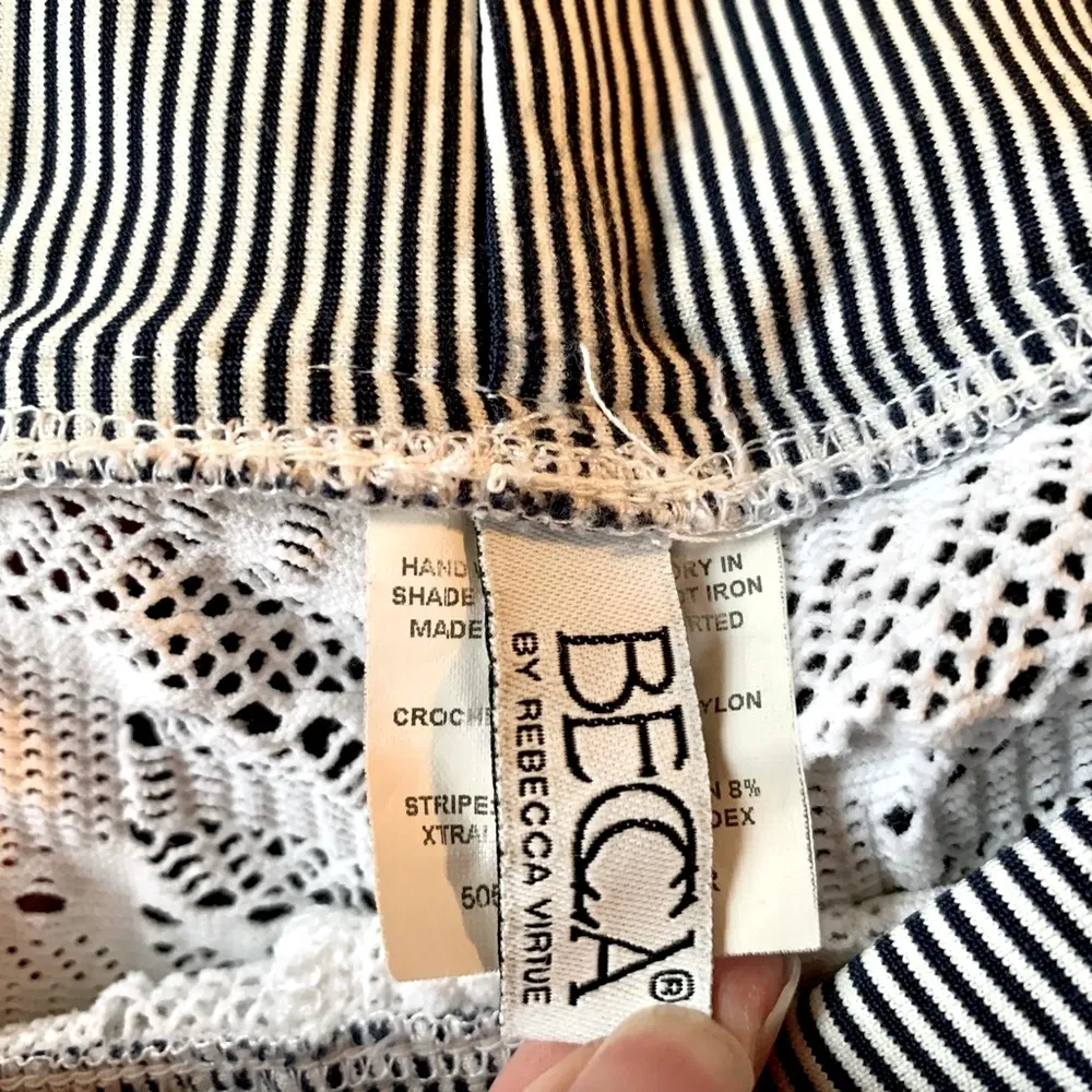 BECCA By Rebecca Virtue White Crochet Cover Up Pants - Image 7