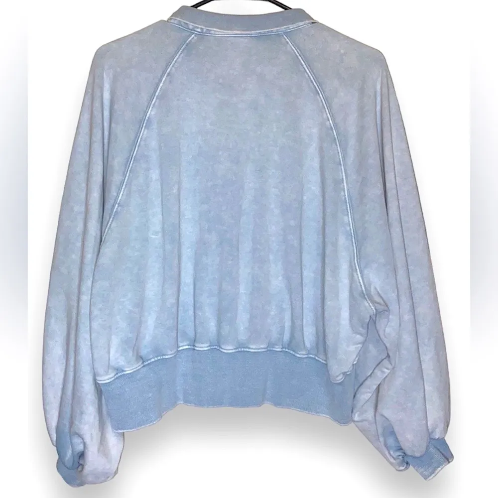 Peach love California balloon sleeve snap pullover - Image 3