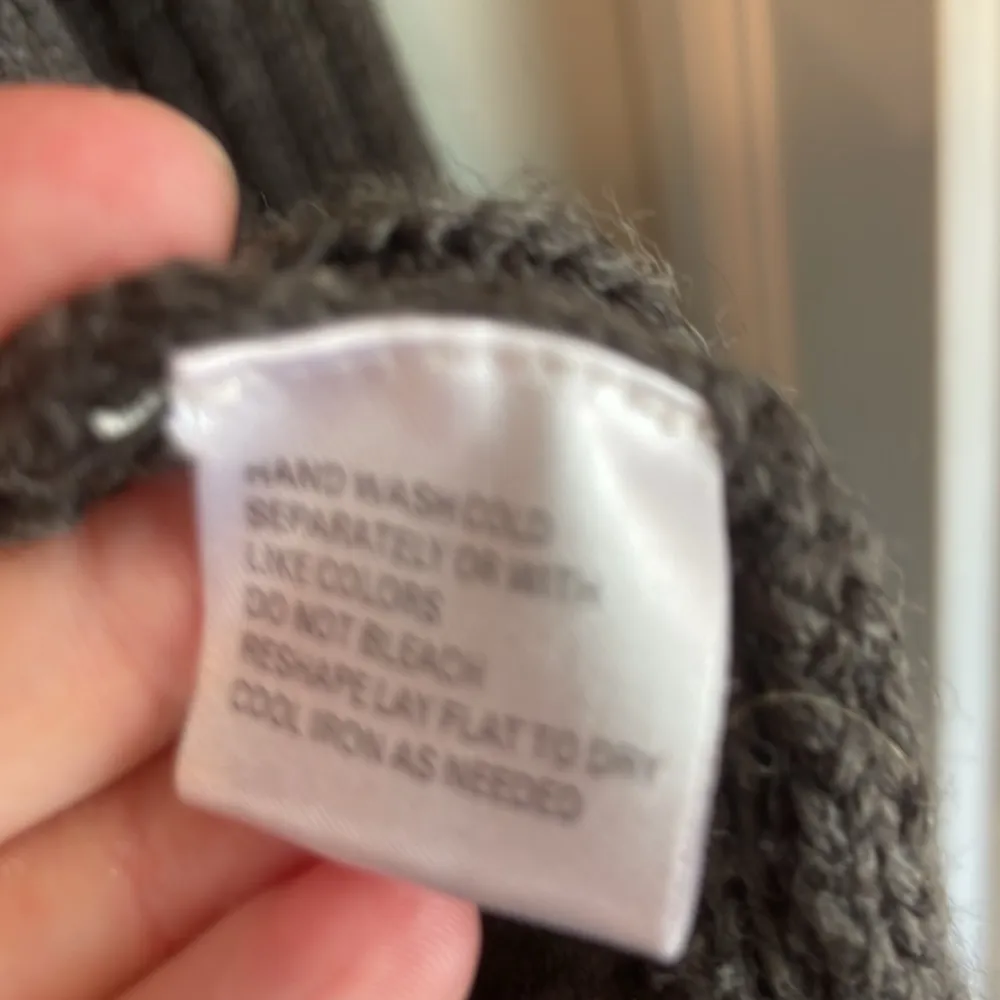 New Direction Women's L Gray 100% Acrylic Ribbed Knit Cardigan Hooded Sweater - Image 3