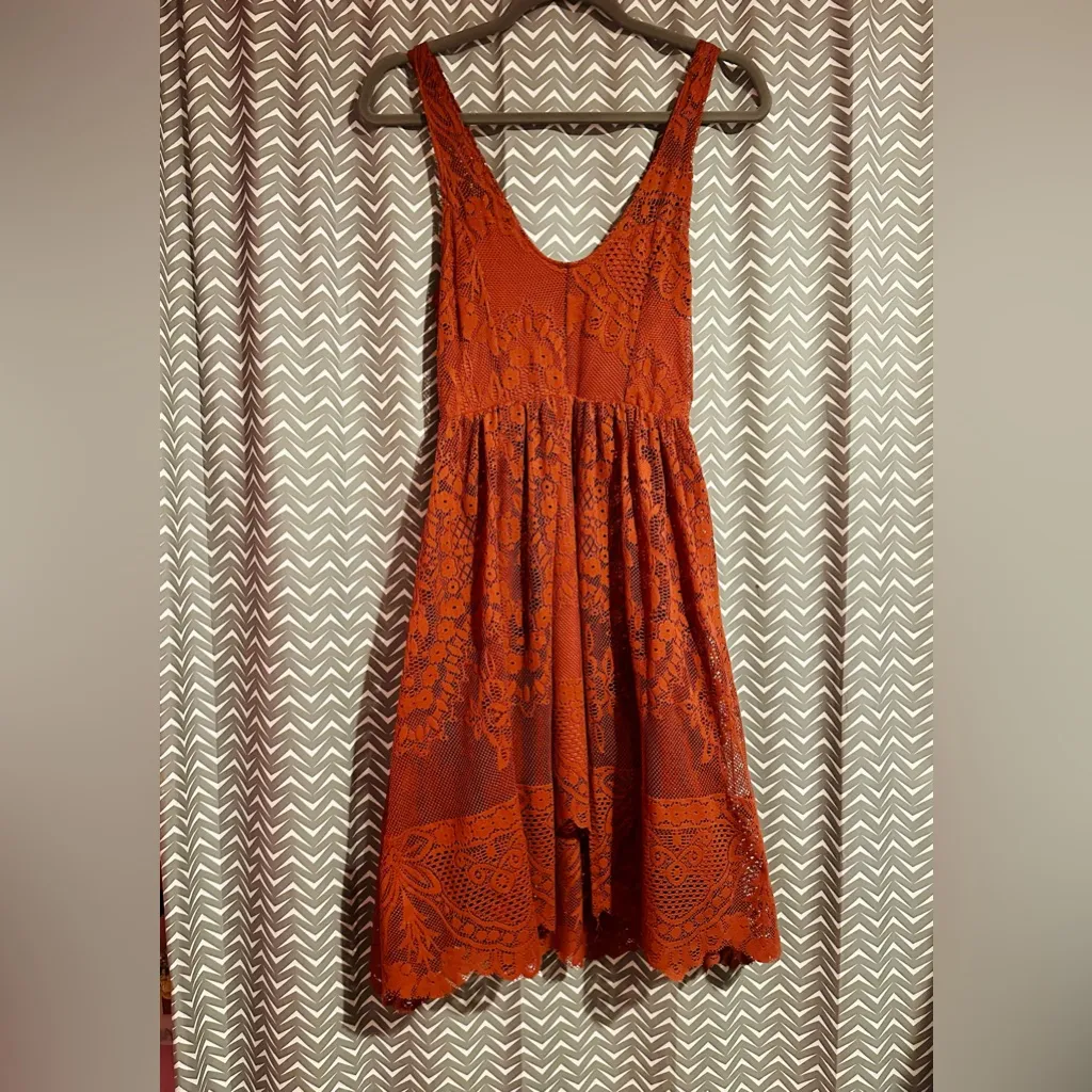 Free People | Kristal Salinas Foil Lace Romantic Date Party Dress, Size 2 - Image 3