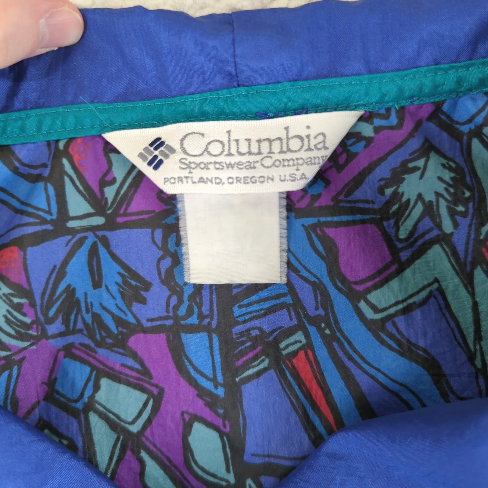 Vintage '90s Columbia Isle Cove Windbreaker Pullover Half Zip Jacket Women's‎ XL - Image 7